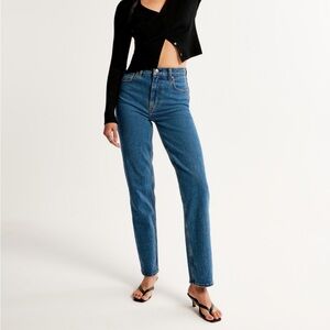 Abercrombie 90s straight ultra high rise.